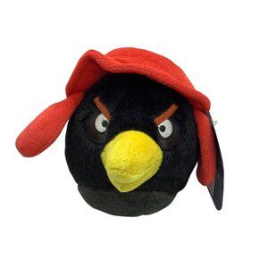 Angry Birds Black Bomb Limited Edition Bird Plush Red Hat By Commonwealth 6” TAG